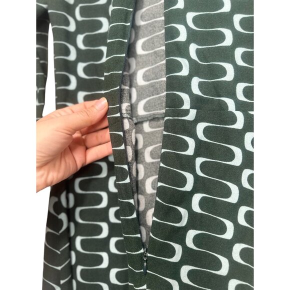 Reformation Port Retro Midi Dress XS 2 Green Preppy Y2K Psychedelic 70s Classic - Picture 15 of 16